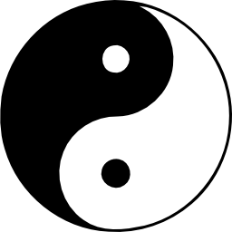 Icône système linux exploitation whitix yin-et-yang à télécharger gratuitement
